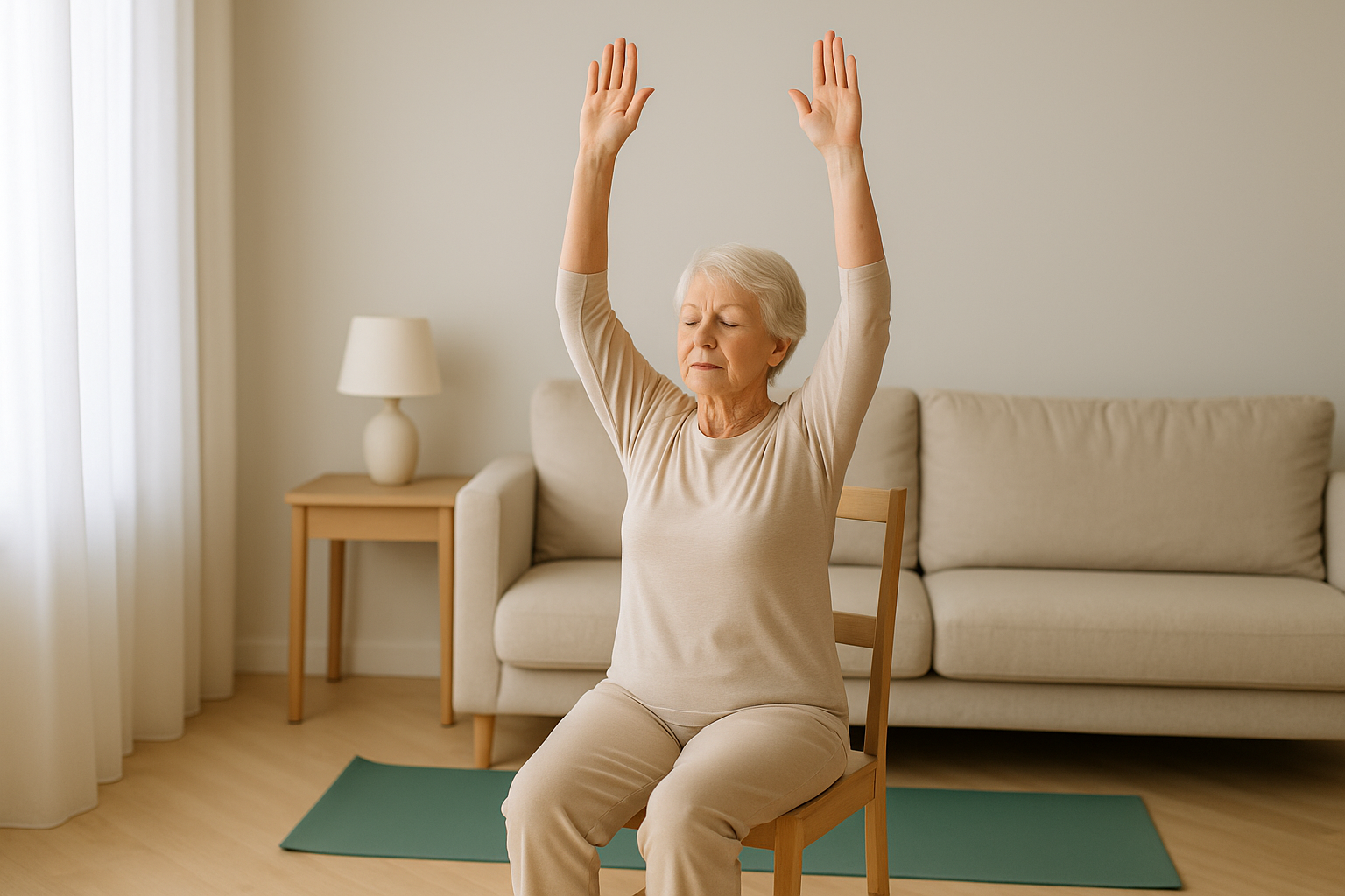 Мягкая гимнастика со стулом